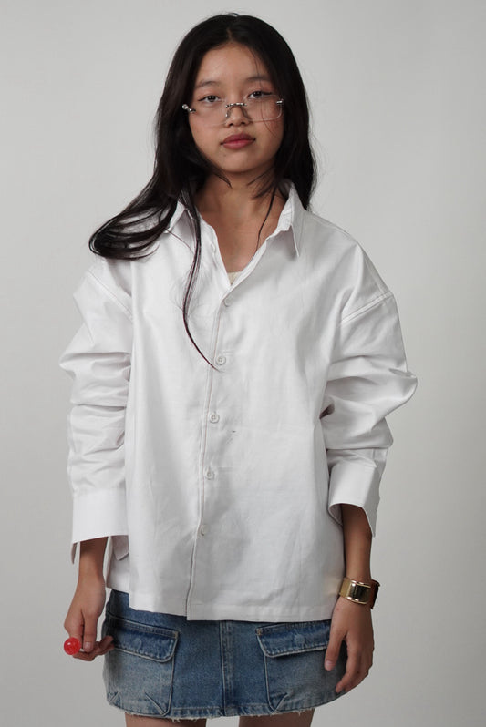 VOCS solid boxy crop ( white edition )